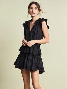 Misa Los Angeles Lillian Black Mini Dress Size L
